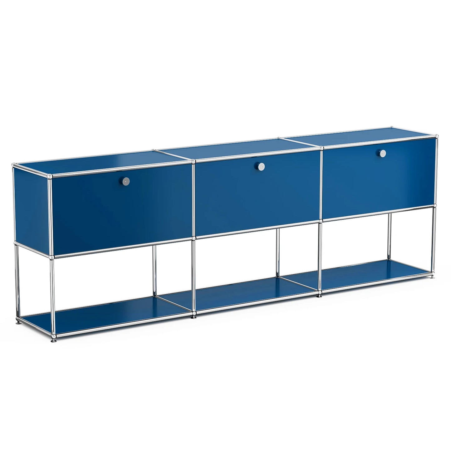 Modern Metal Frame Storage Cabinet For Living Room And Entryway