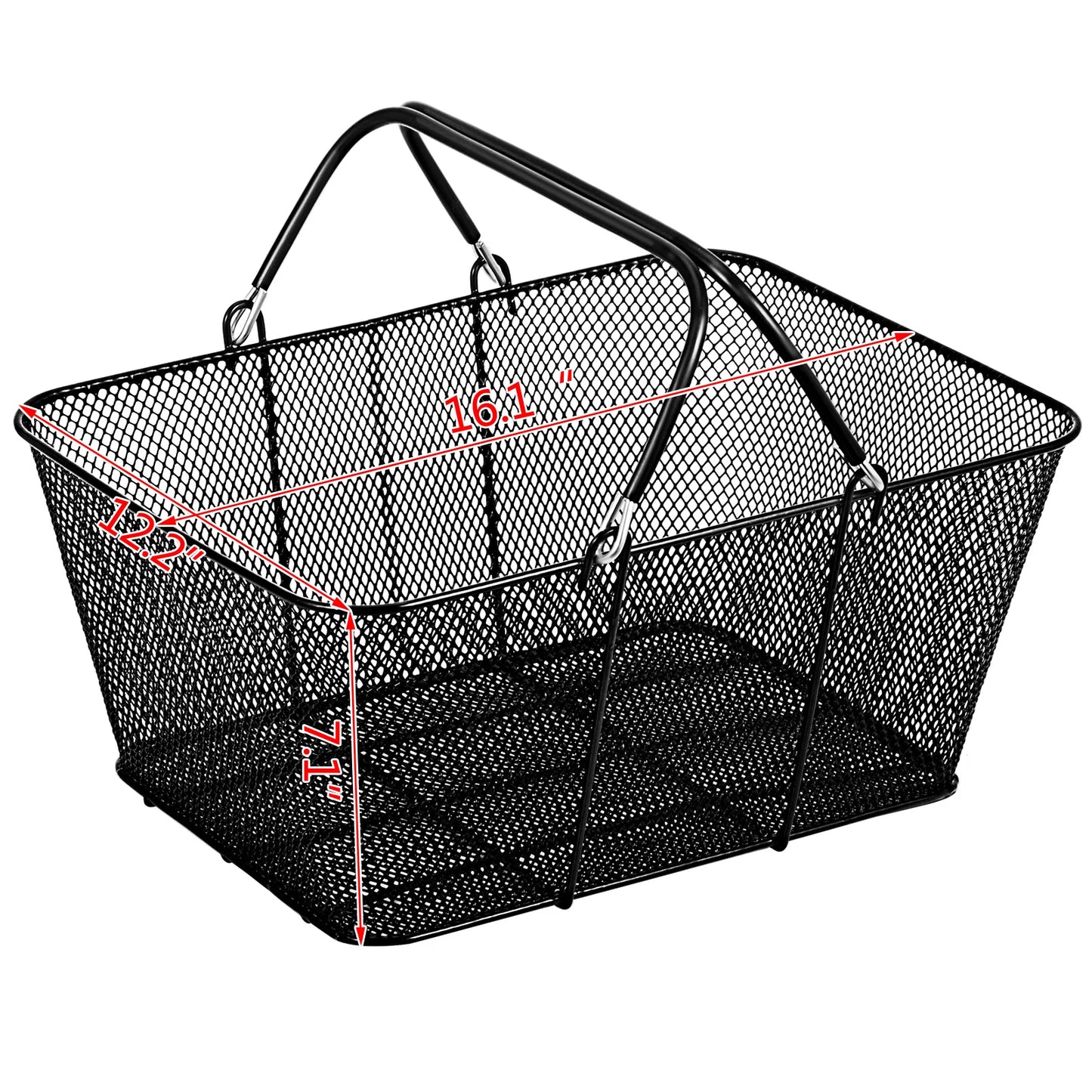 SucceBuy Steel Shopping Baskets With Handles 12 Pack Retail Display