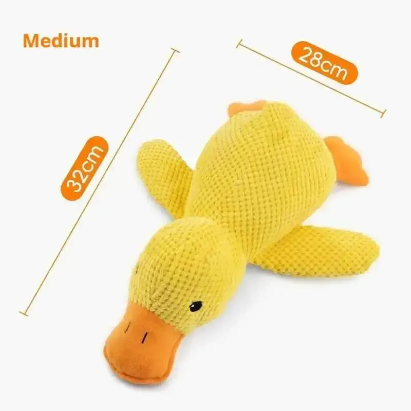 Bite Resistant Squeaky Plush Duck Dog Chew Toy For Puppies