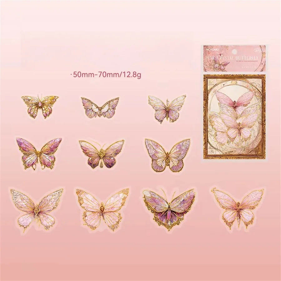 20 Pcs Decorative Butterfly Stickers For School Junk Journals