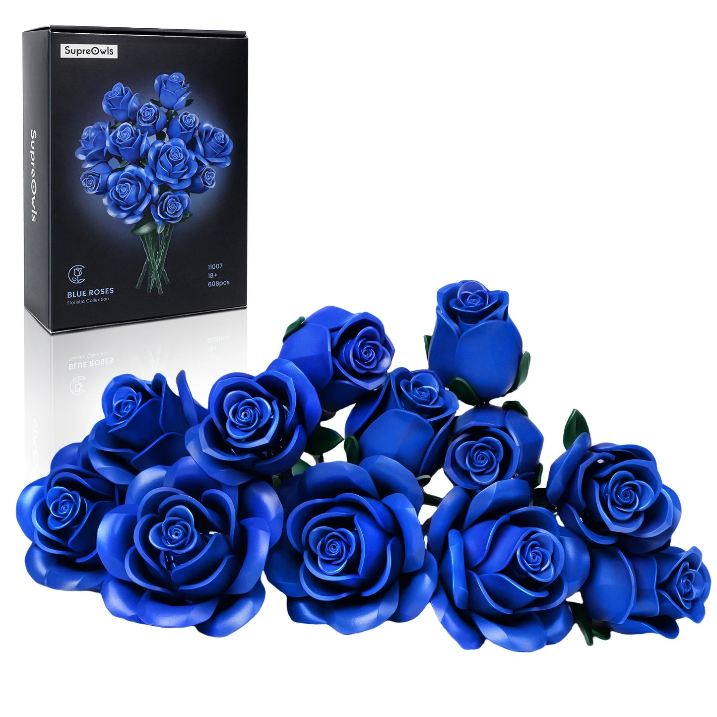SupreOwls Roses Bouquet Building Blocks Artificial Flowers Home Decor Gift