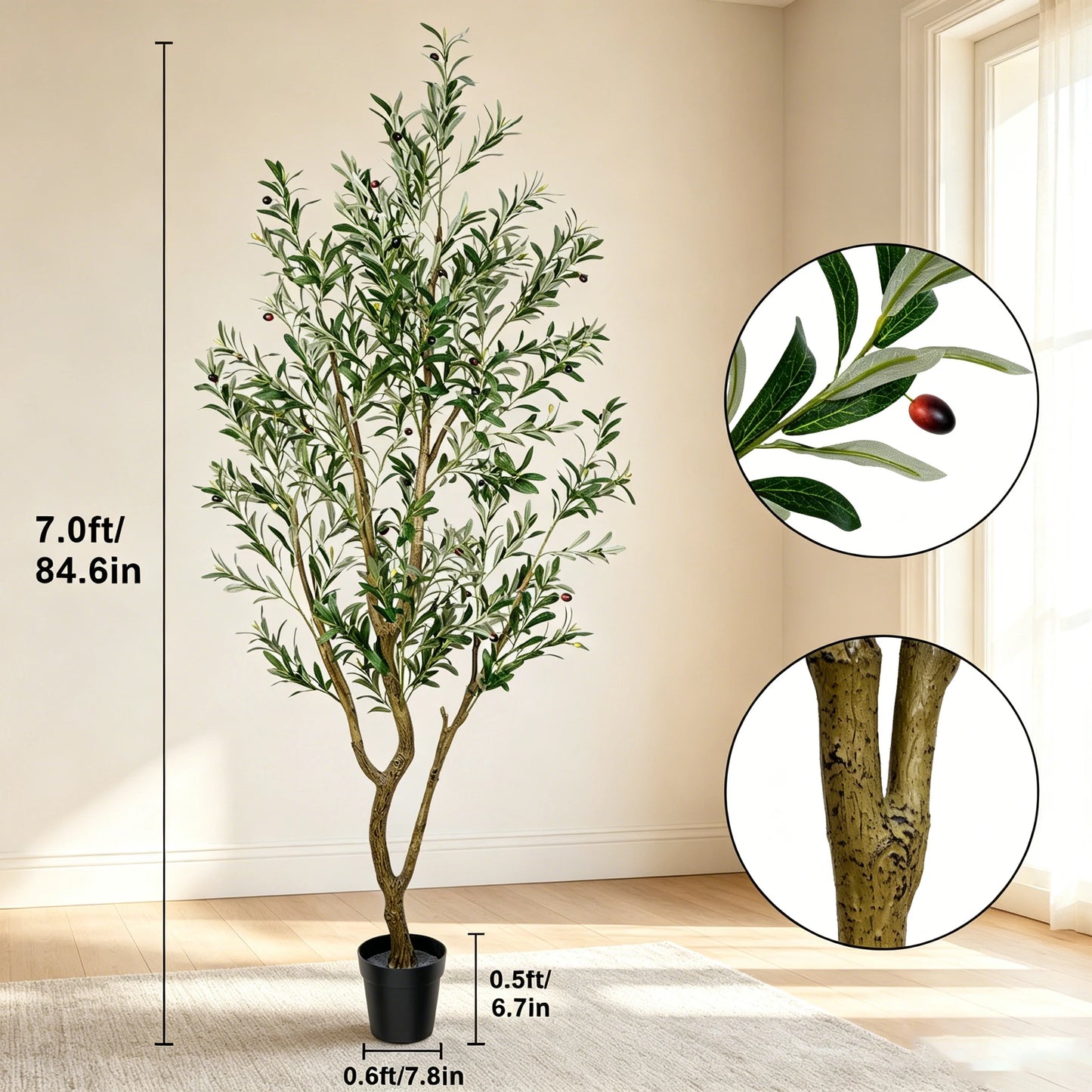 Olitree Artificial Olive Tree With Pot For Indoor Decorations