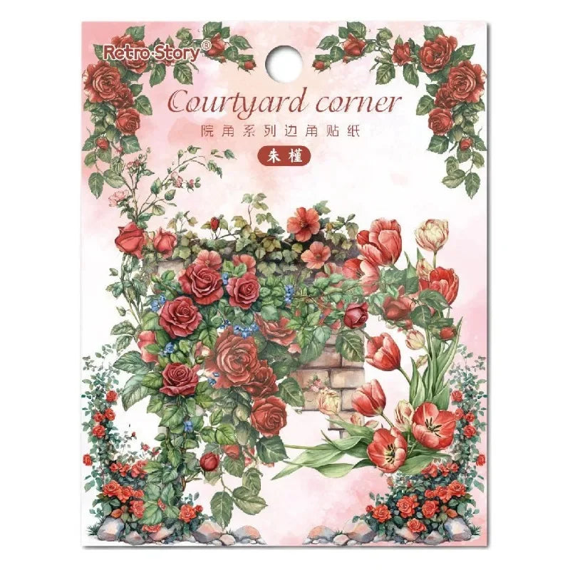 Flower PET Stickers For DIY Scrapbooking And Junk Journal Decor