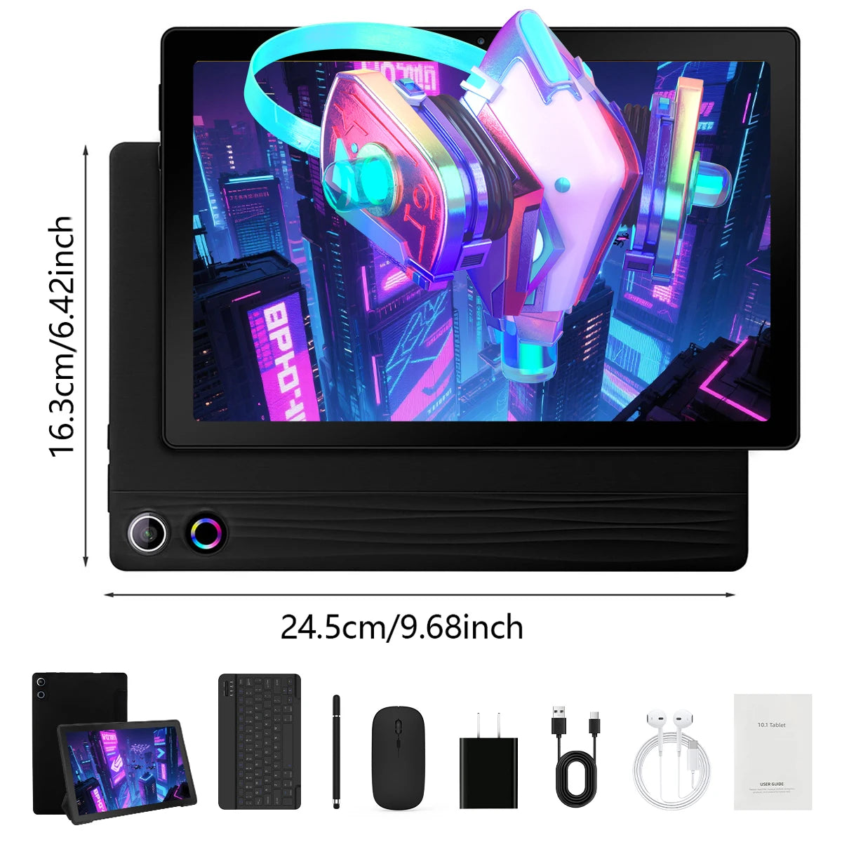 Aeezo Android 14 Tablet 12GB RAM 64GB ROM and Accessories