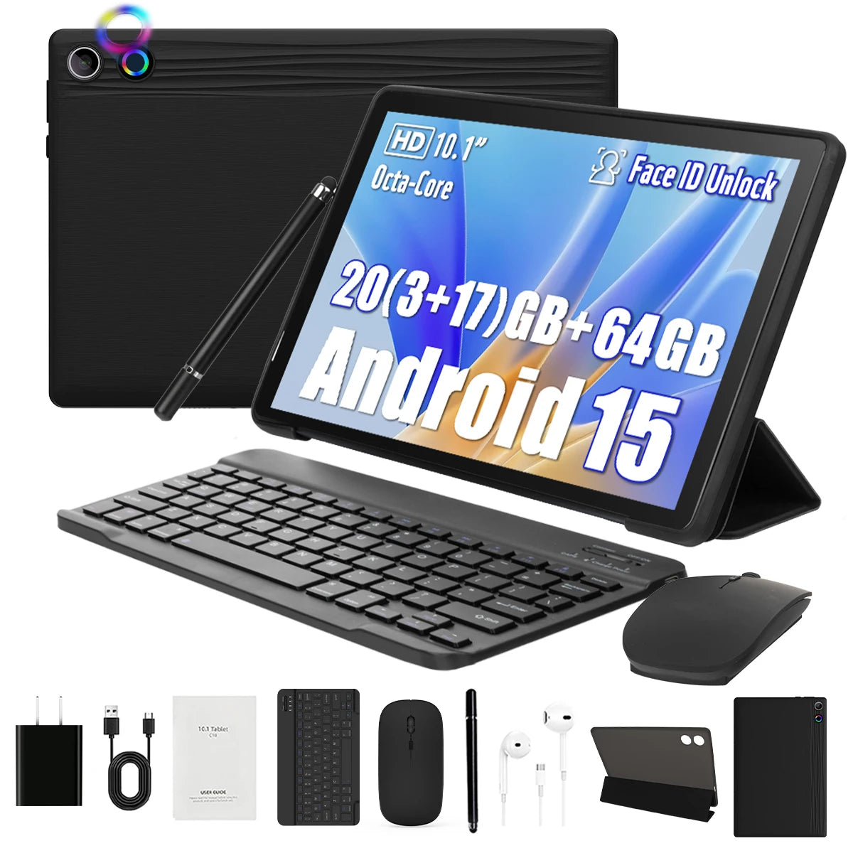 Urao Android 15 Tablet Featuring Dual Camera And Touchscreen