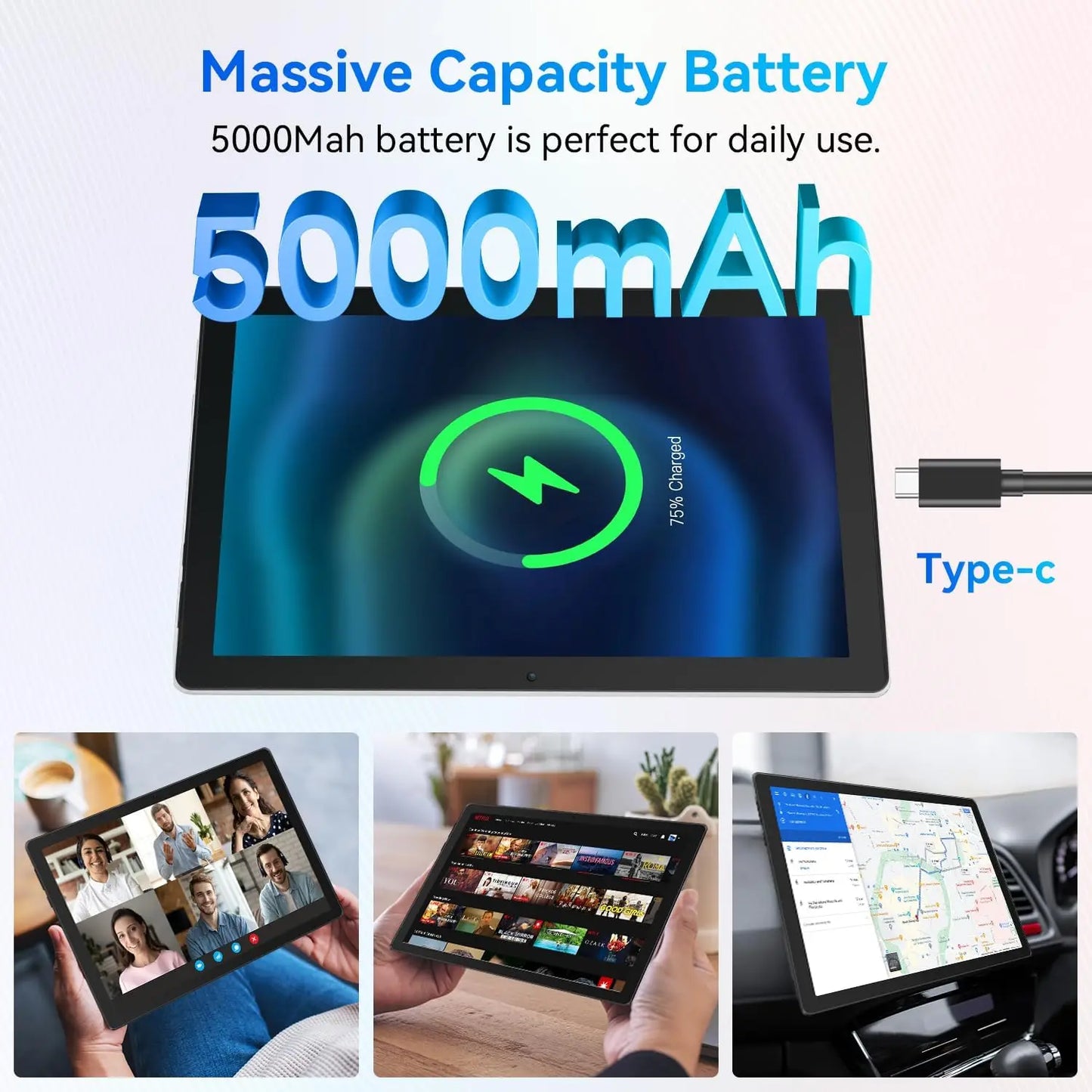 Aeezo Android 14 Tablet 12GB RAM 64GB ROM and Accessories