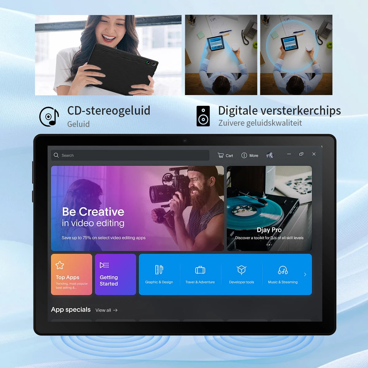 Urao Android 15 Tablet Featuring Dual Camera And Touchscreen