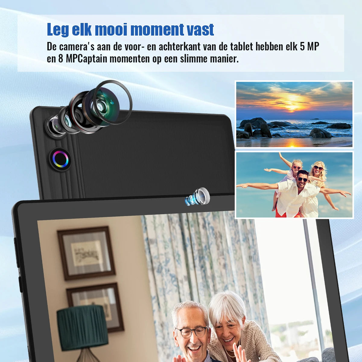 Urao Android 15 Tablet Featuring Dual Camera And Touchscreen