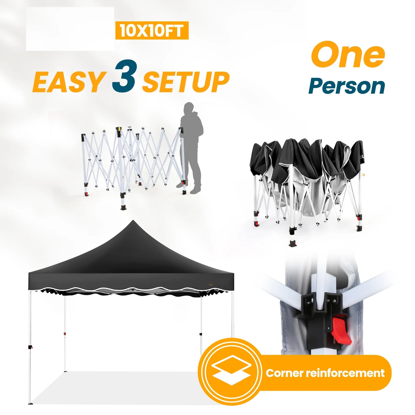 Hoteel Pop Up Canopy Tent With Waterproof Walls And Shelter