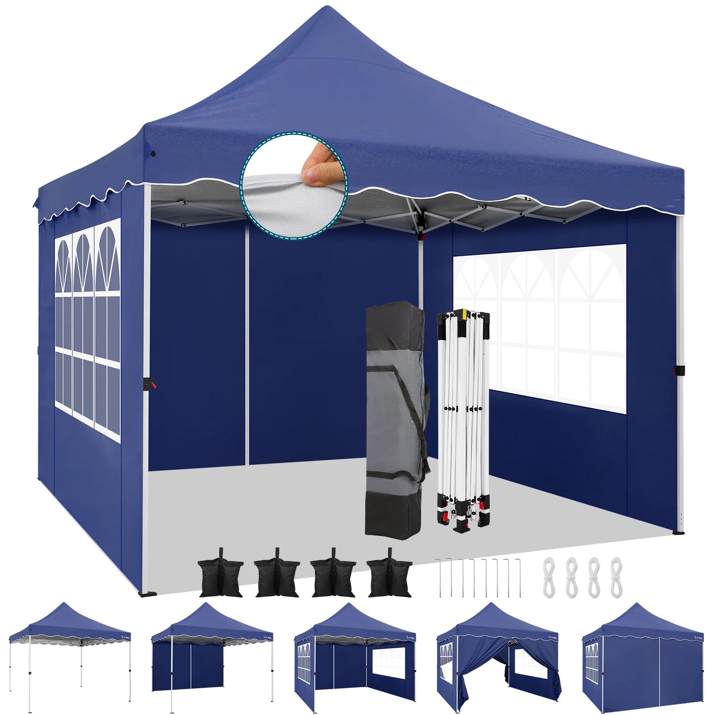 Hoteel Pop Up Canopy Tent With Waterproof Walls And Shelter
