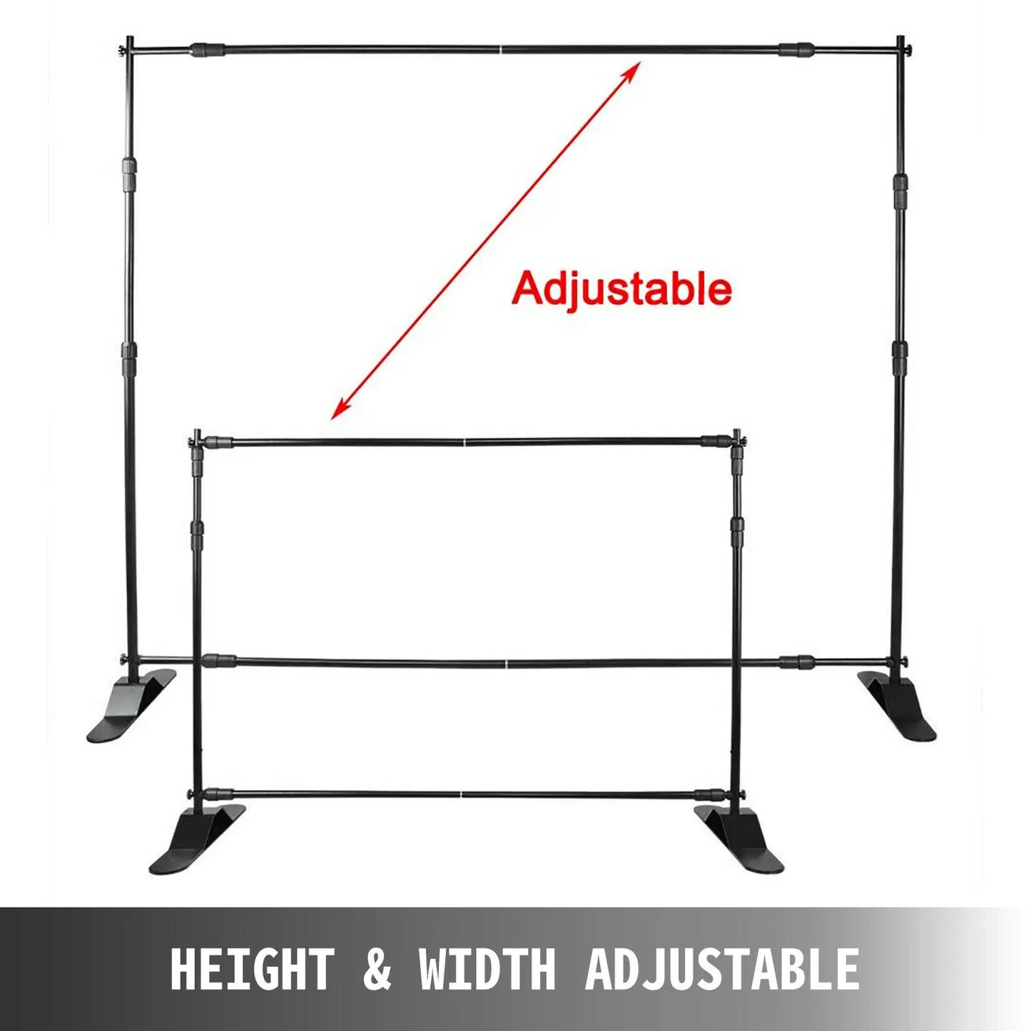 Succebuy Adjustable Telescopic Backdrop Banner Stand For Wedding Event Photography And Video Background Support
