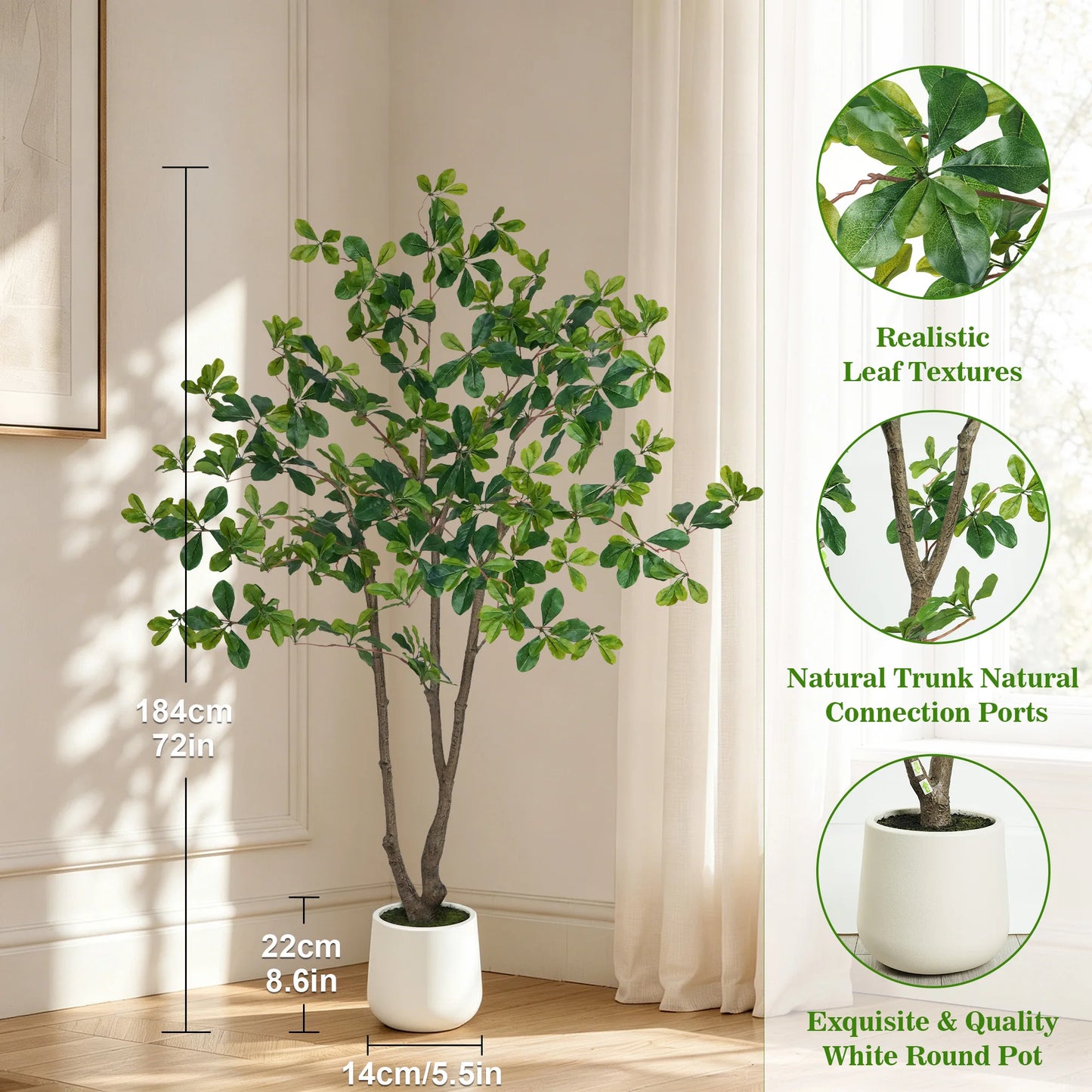Olitree Faux Black Olive Tree Indoor Natural Wood Trunk Pot