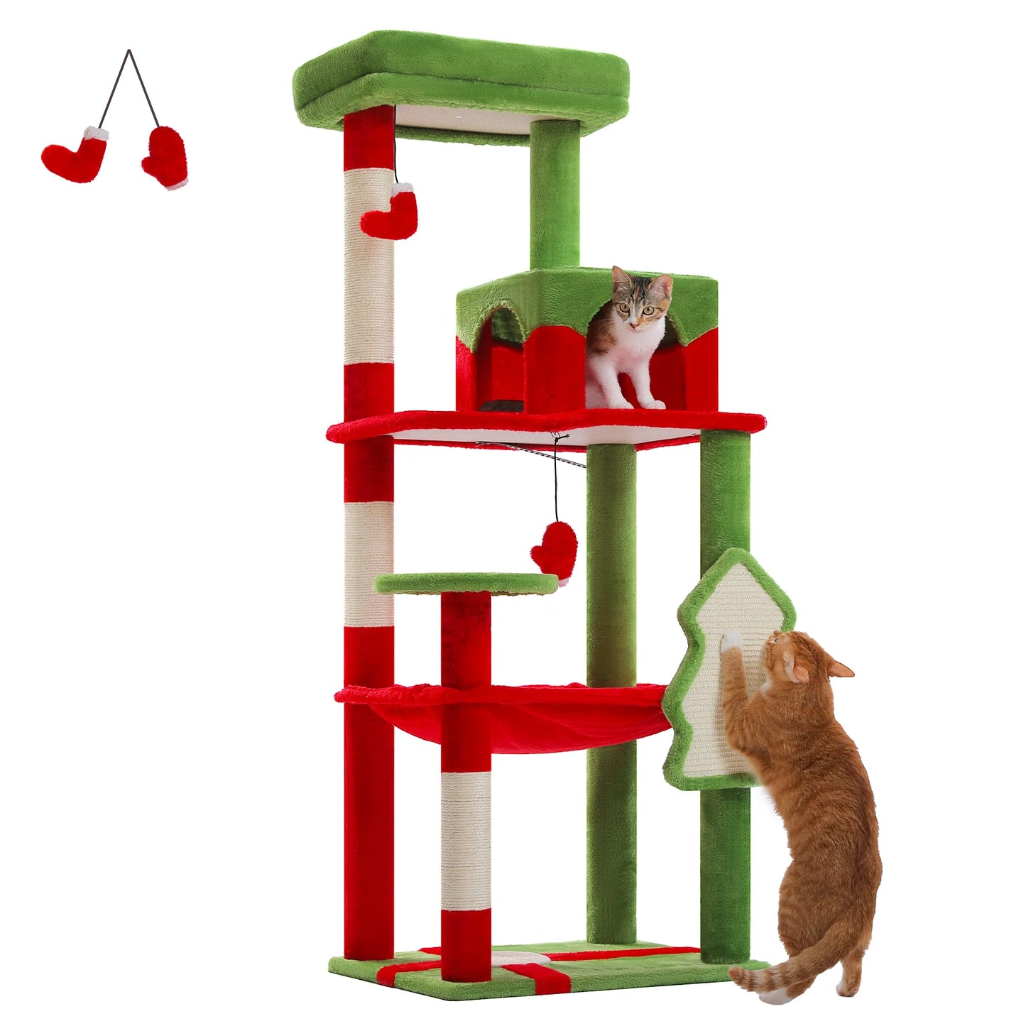 PawZ Road 5 Level Cat Tree Tower Hammock Sisal Posts