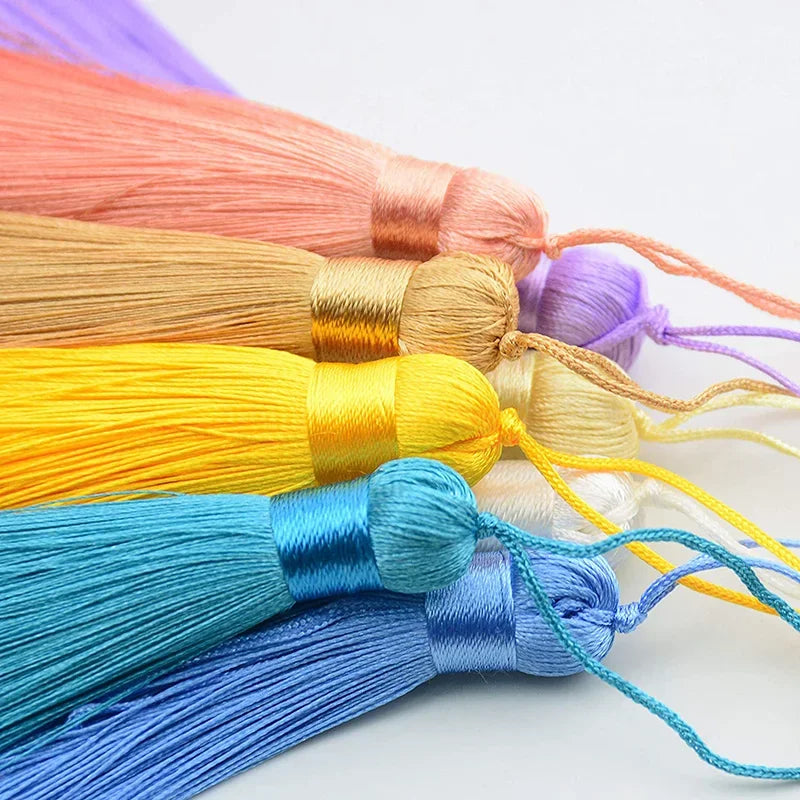 Premium Polyester Tassels With Cord Loops For Jewelry Making