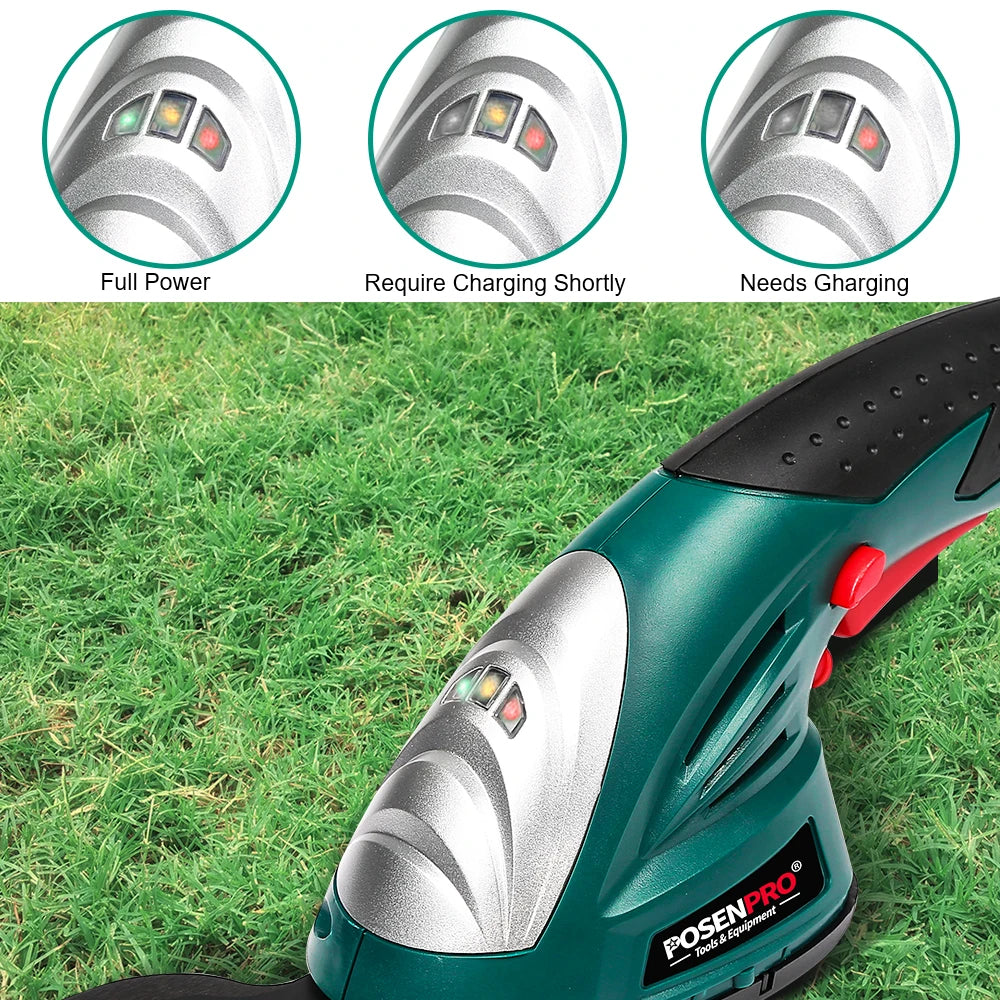 Posenpro Cordless 7.2V Hedge And Grass Trimmer Shear