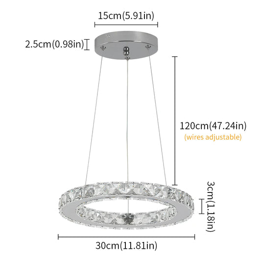 Vetrulus Modern Led Crystal Chandelier For Dining Room Lighting