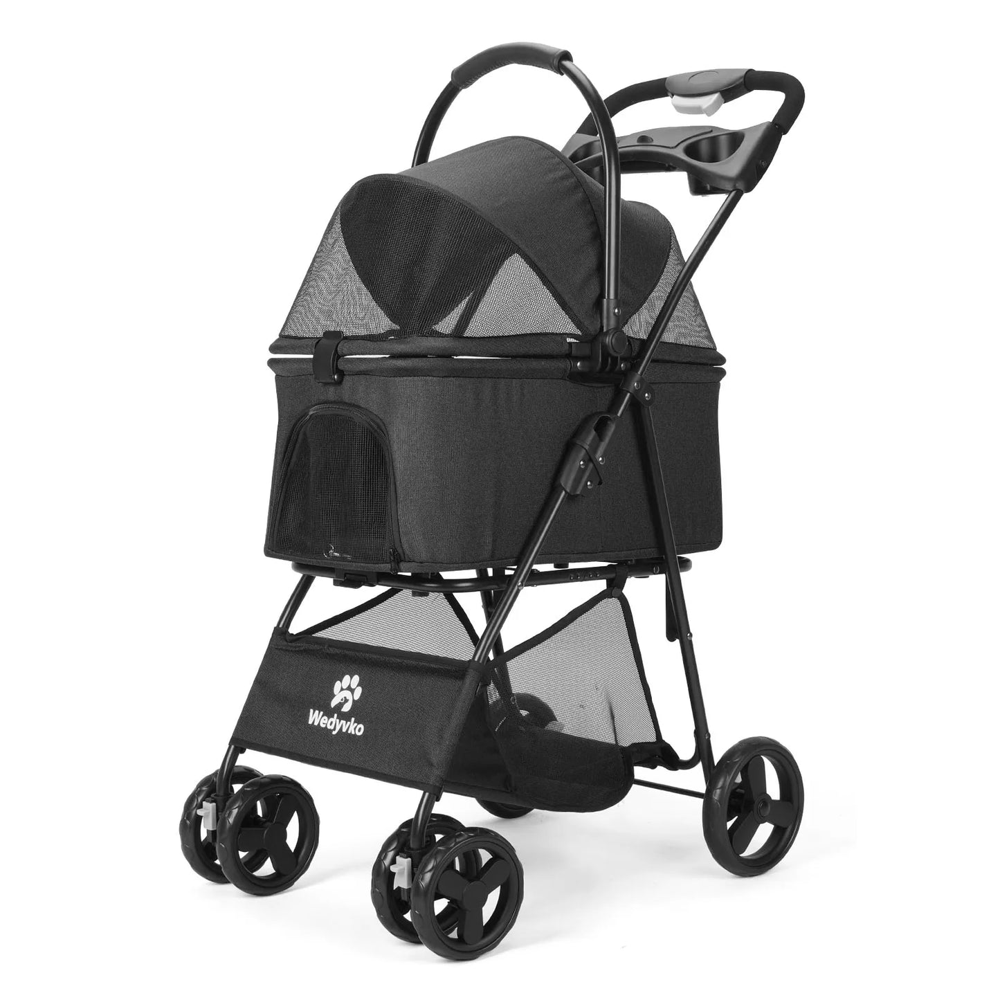 3 In 1 Waterproof Pet Stroller With Removable Carrier Handles