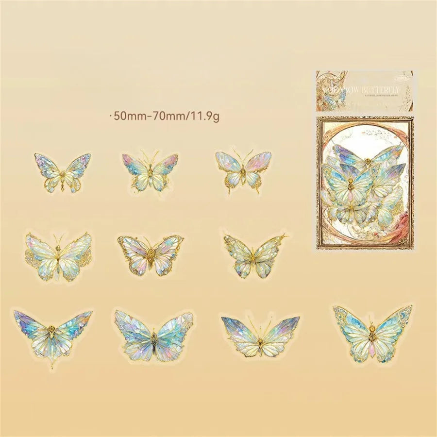 20 Pcs Decorative Butterfly Stickers For School Junk Journals