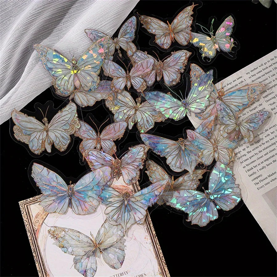 20 Pcs Decorative Butterfly Stickers For School Junk Journals