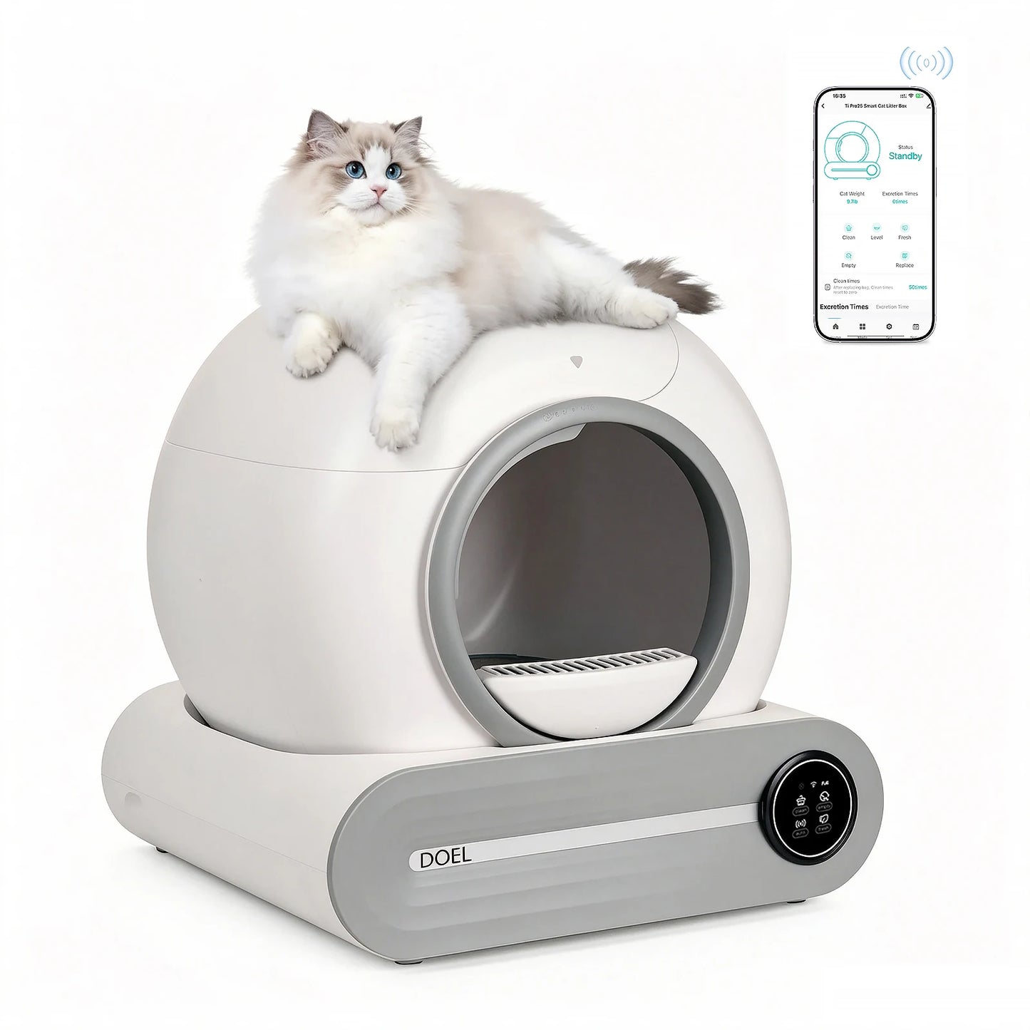 DOEL Smart Automatic Self Cleaning Litter Box With App Control