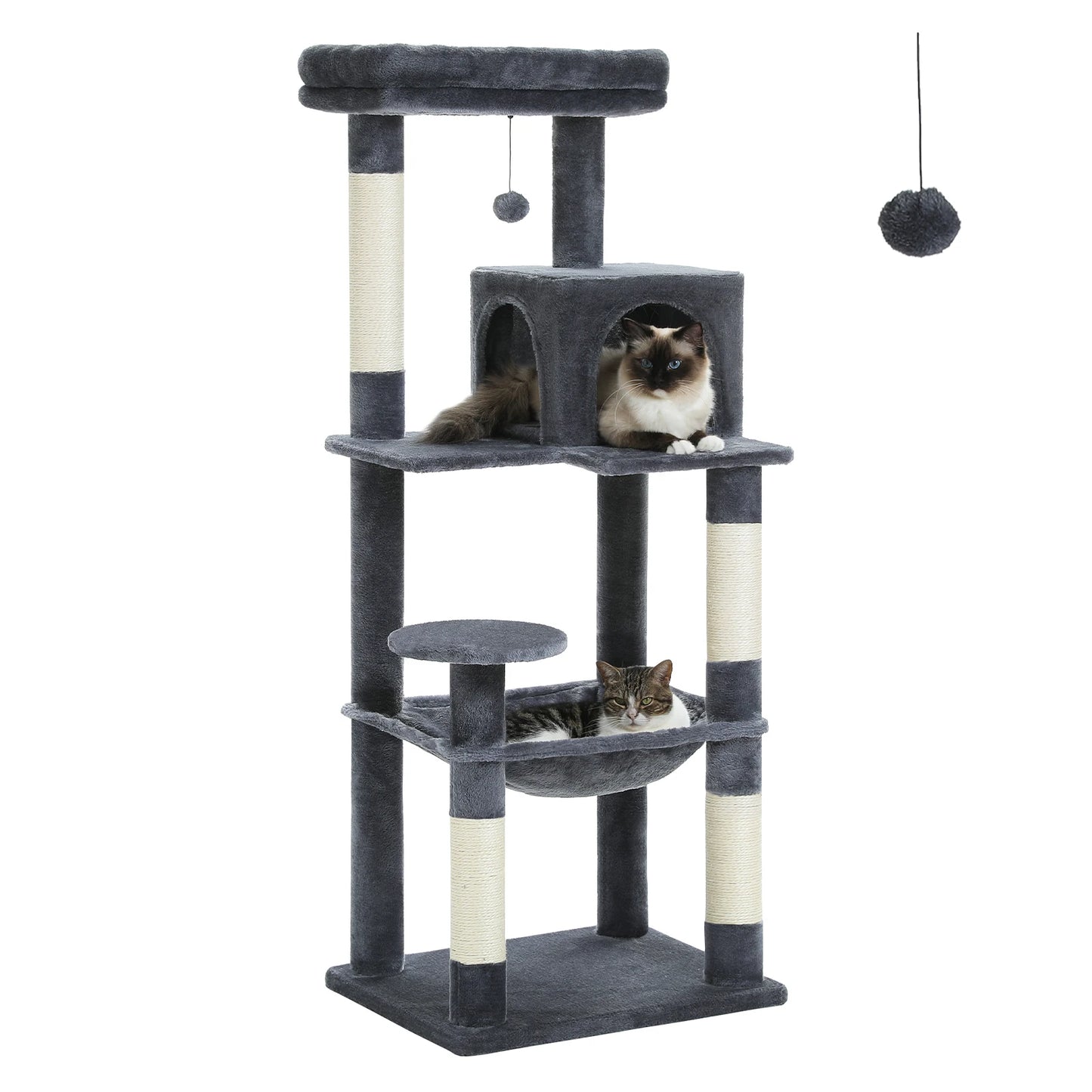 PawZ Road 5 Level Cat Tree Tower Hammock Sisal Posts