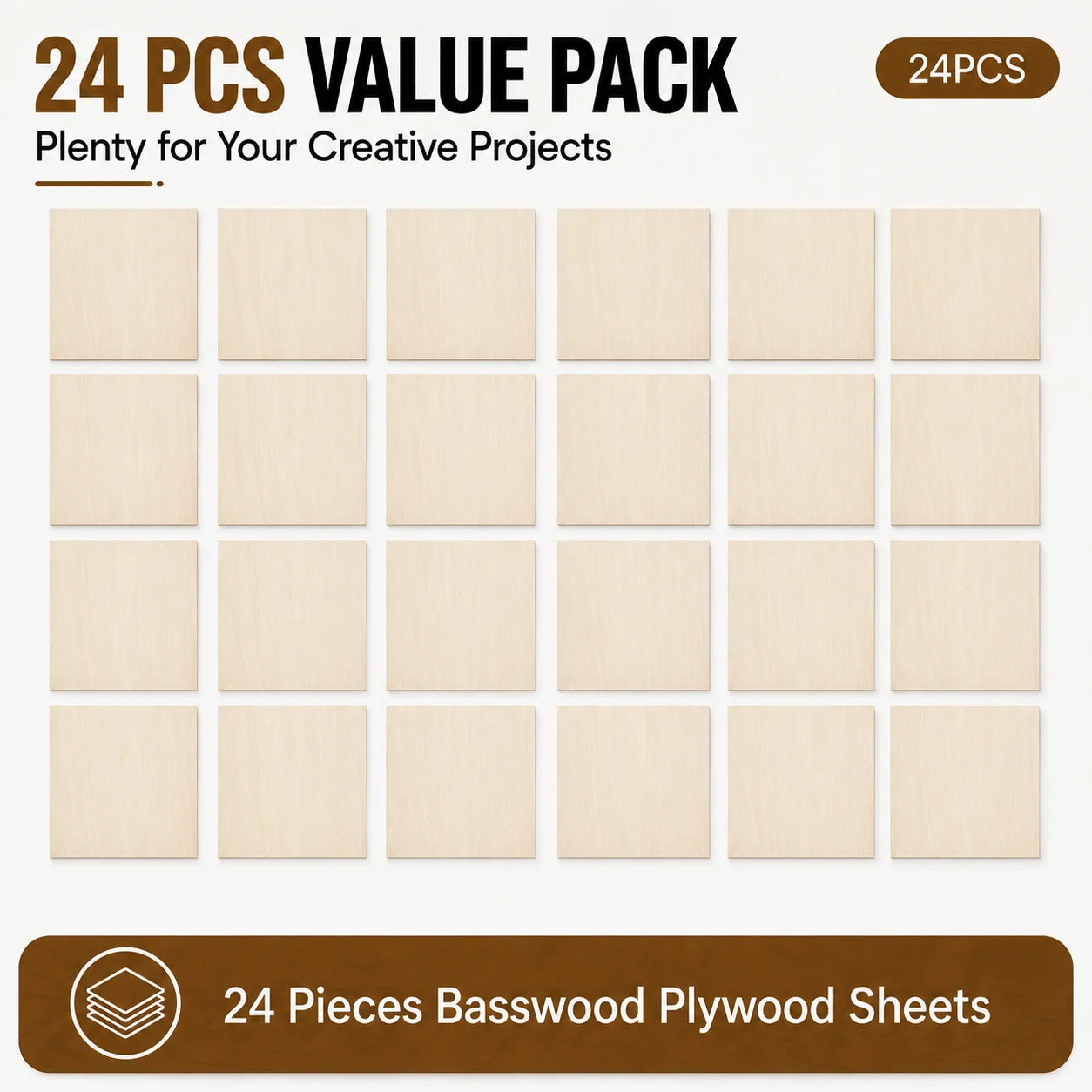 BlazeX Unfinished Basswood Plywood Sheets For Laser Engraving Projects