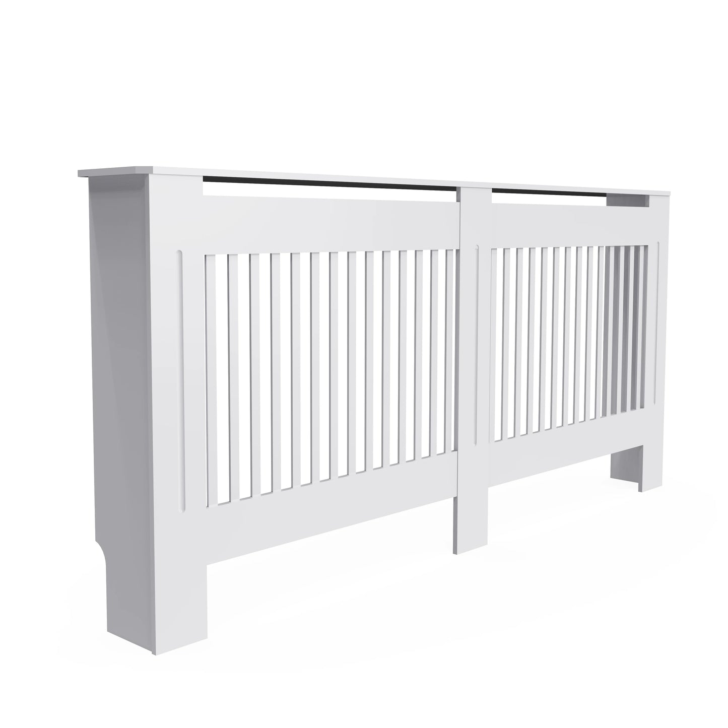 Modern Wood Radiator Cover With Storage Shelf And Grill Design