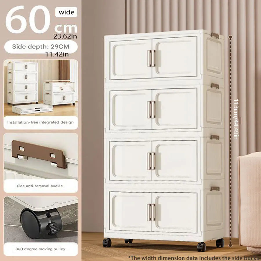 Adjustable Plastic Storage Cabinet For Home Kitchen Organization