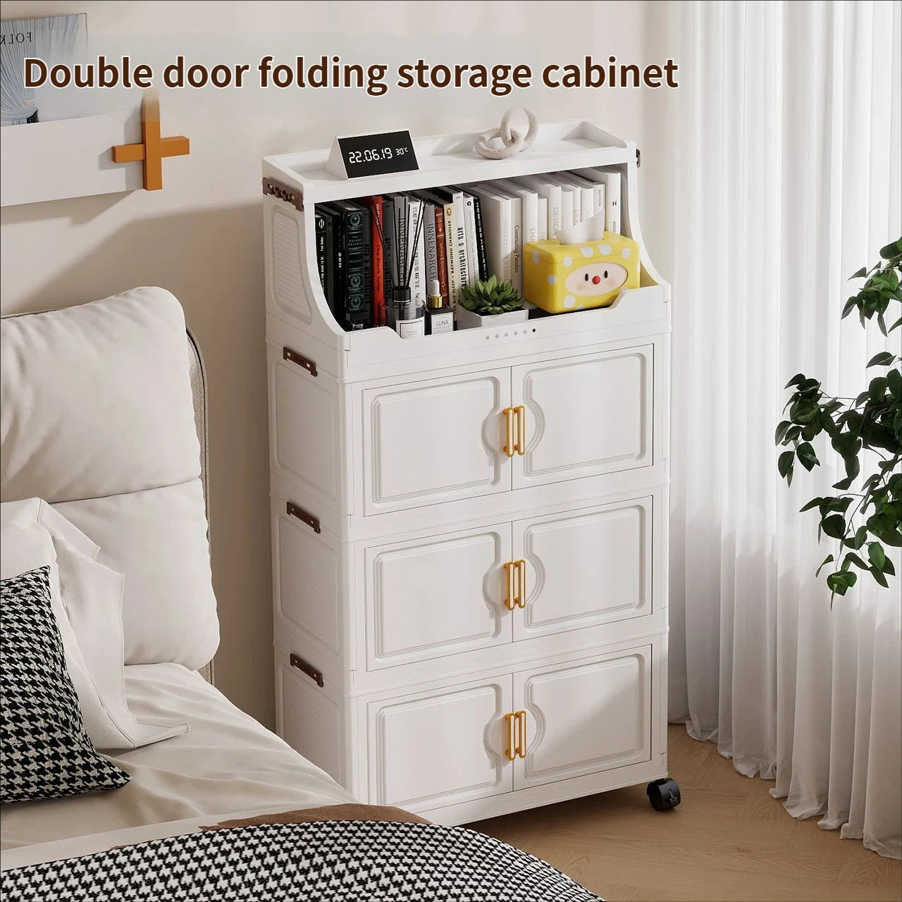 Foldable Plastic Multilayer Storage Rack For Kids Snacks And Toys