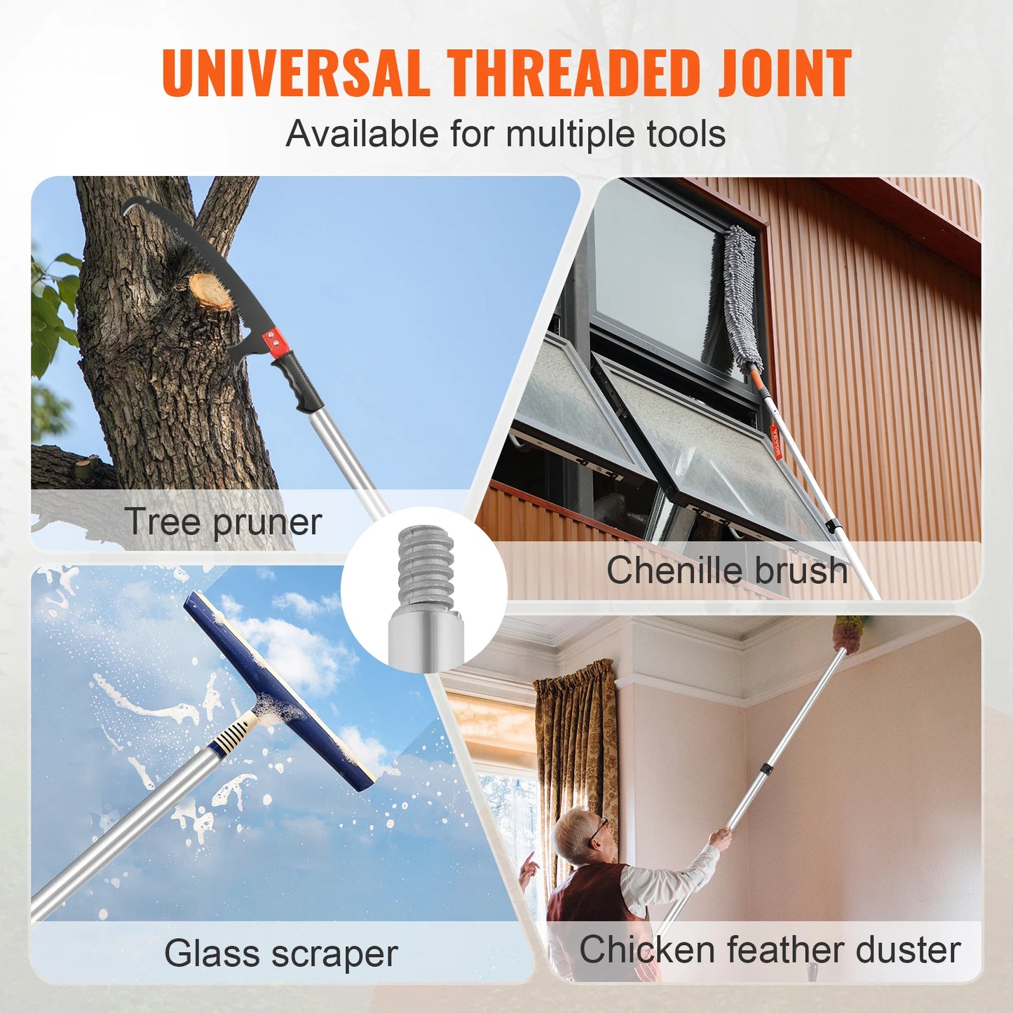 SucceBuy Extendable Pole Saw With Sharp Steel Tree Pruner