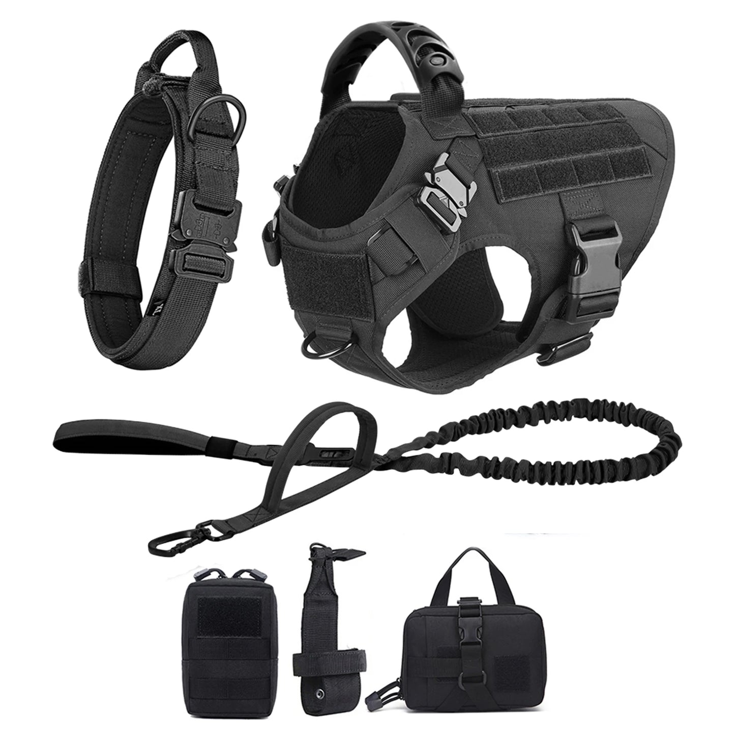 Padded Nylon Dog Harness And Leash Set For Daily Training