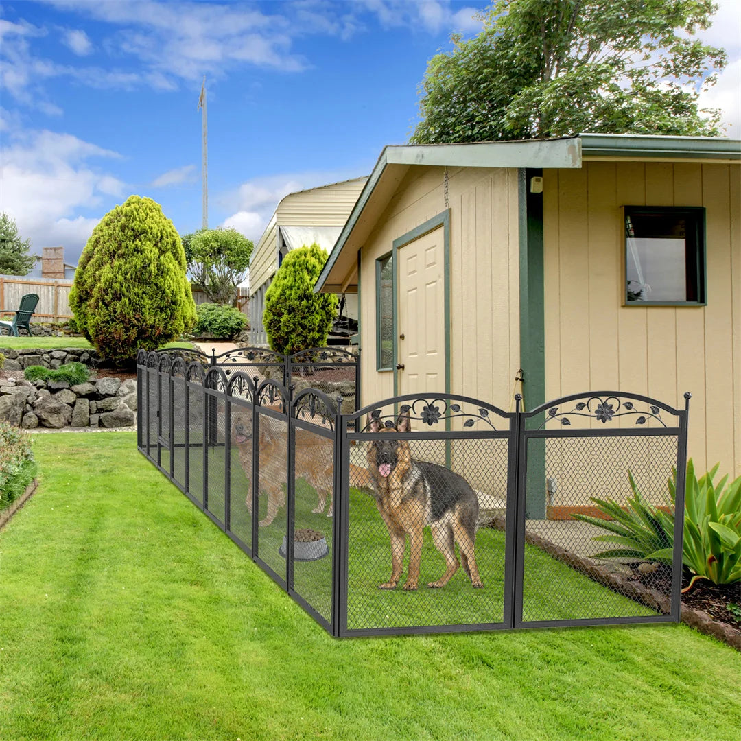 Bingopaw Eight Panel Heavy Duty Metal Dog Playpen With Pad