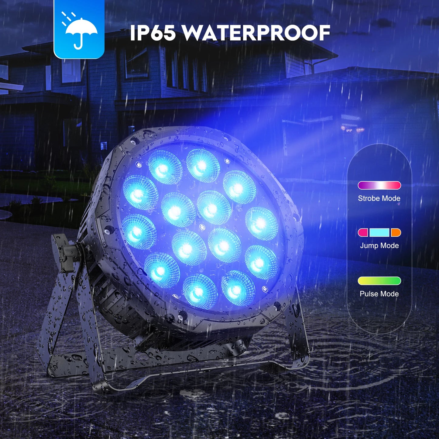 U'King Waterproof LED Par Light DMX512 RGBW Stage Lighting