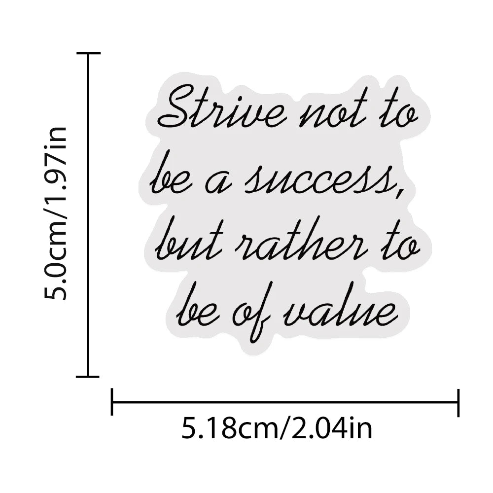 PET Inspirational Quote Stickers Waterproof DIY Decals Set