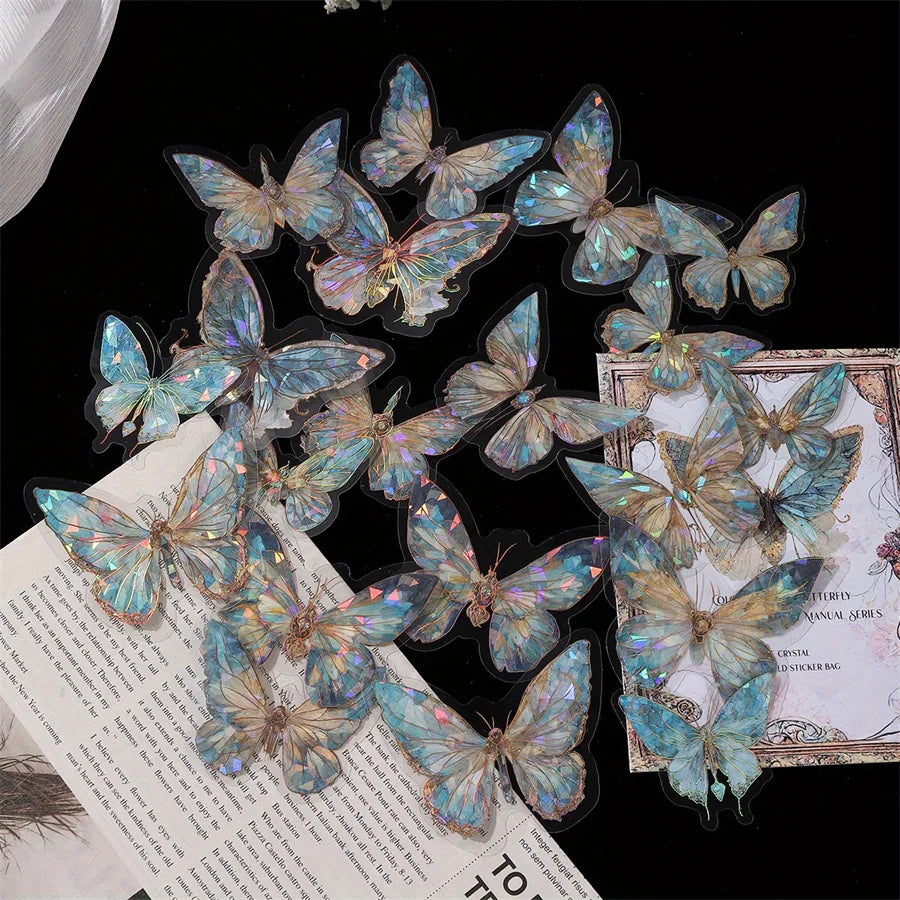 20 Pcs Decorative Butterfly Stickers For School Junk Journals