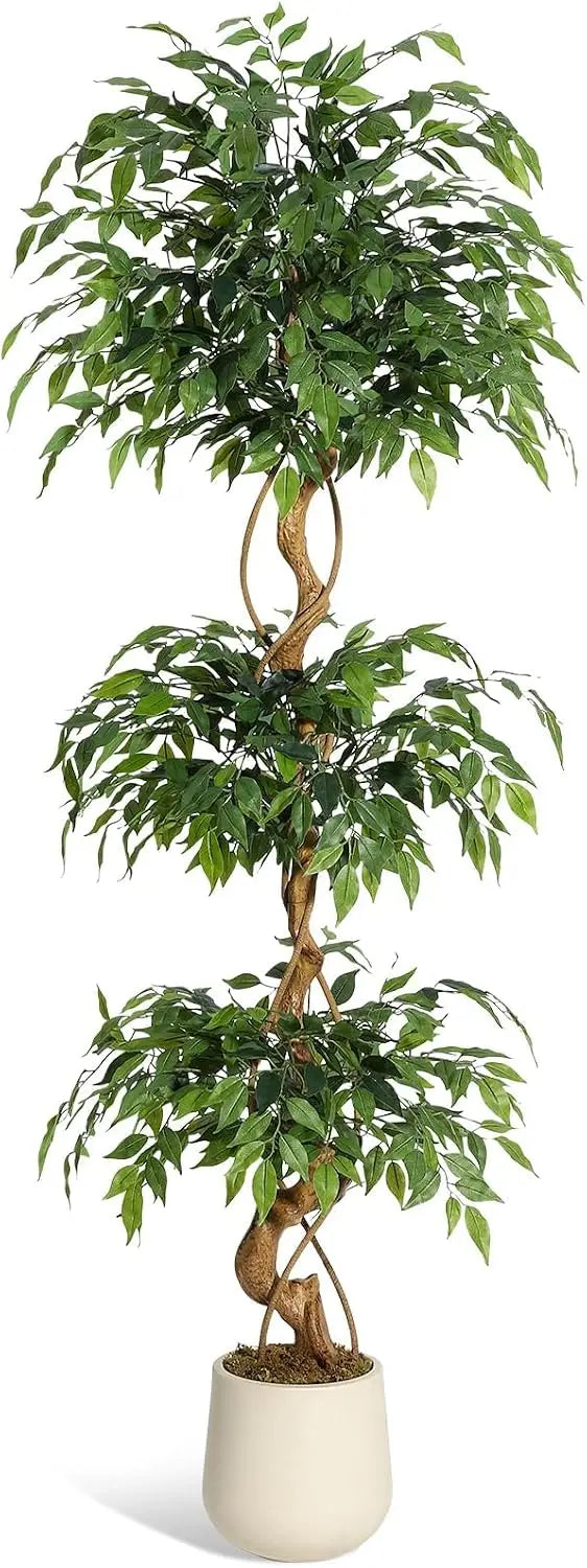 Artificial Ficus Tree Weeping Fig Plant with Planter Home Decor
