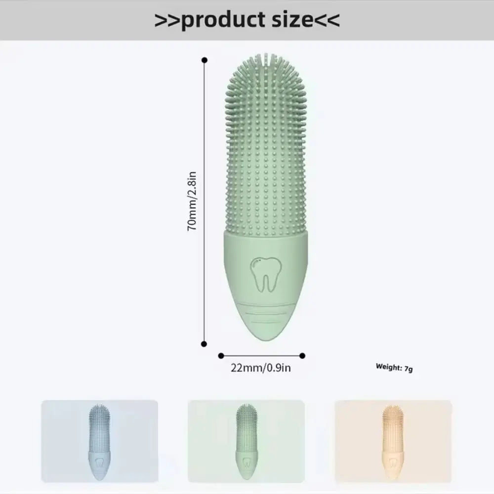 Dog Silicone Finger Toothbrush 360 Degree Dental Care Cats Pets