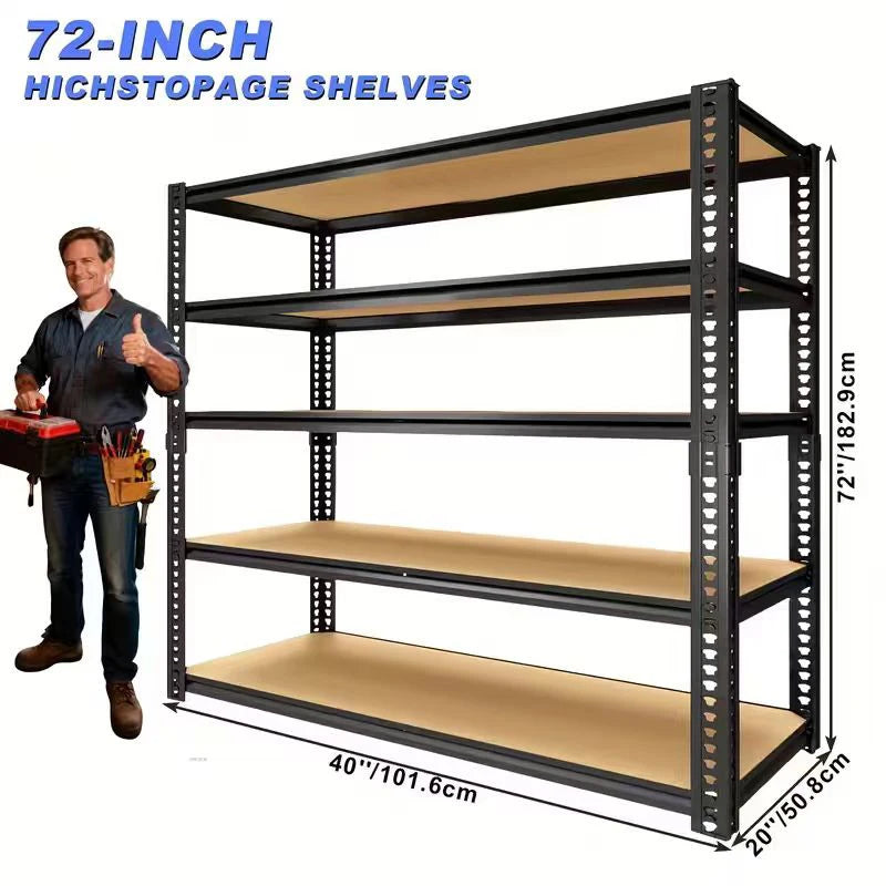 Sarenzon Heavy Duty Steel Storage Shelving System With Adjustable Height