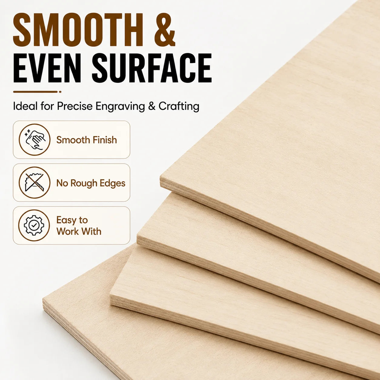 BlazeX Unfinished Basswood Plywood Sheets For Laser Engraving Projects