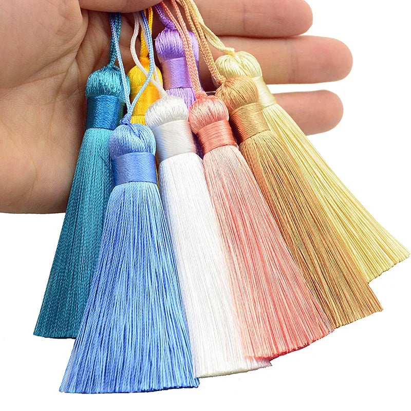 Premium Polyester Tassels With Cord Loops For Jewelry Making