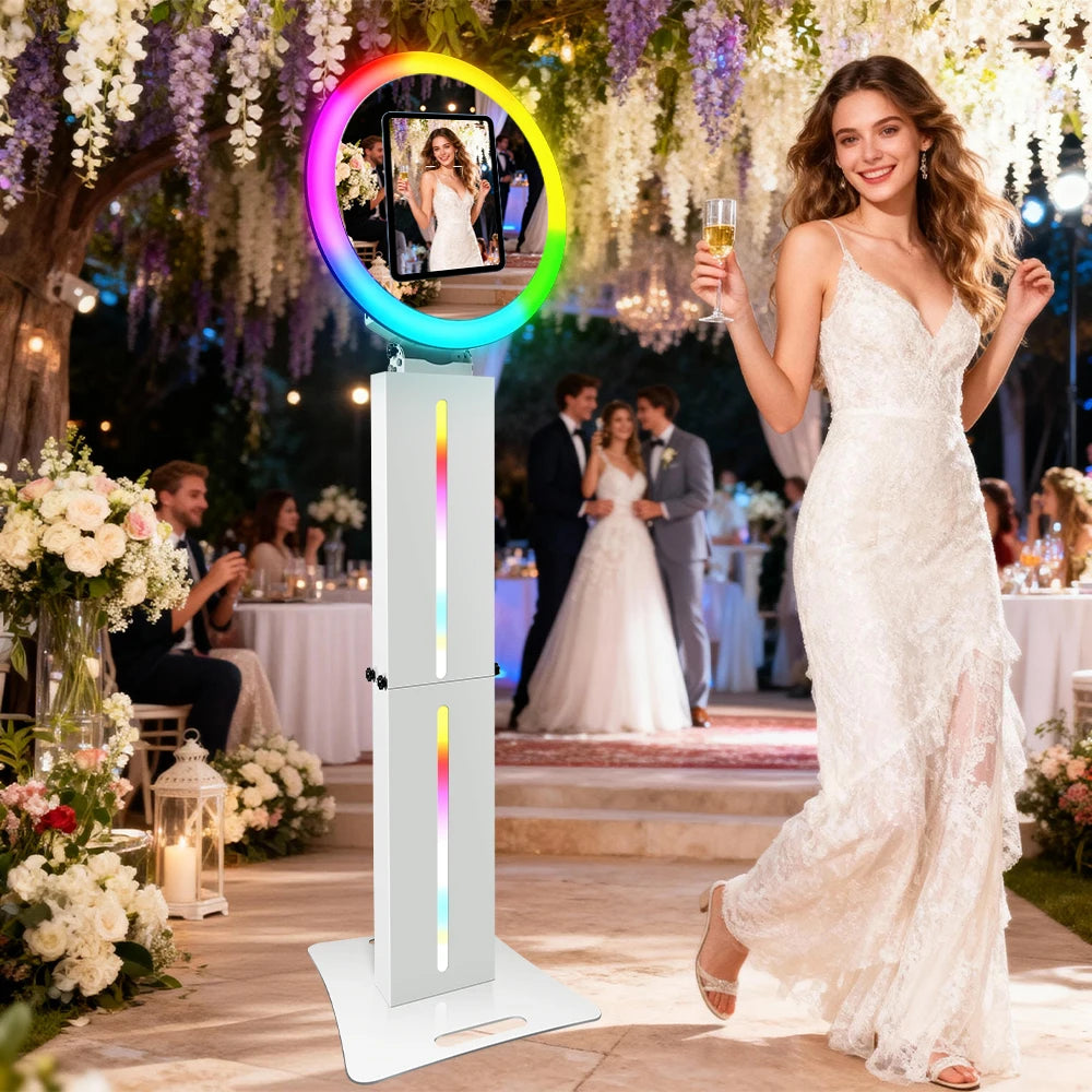 Portable Led Light Photo Booth Stand Kit For iPad Weddings Parties