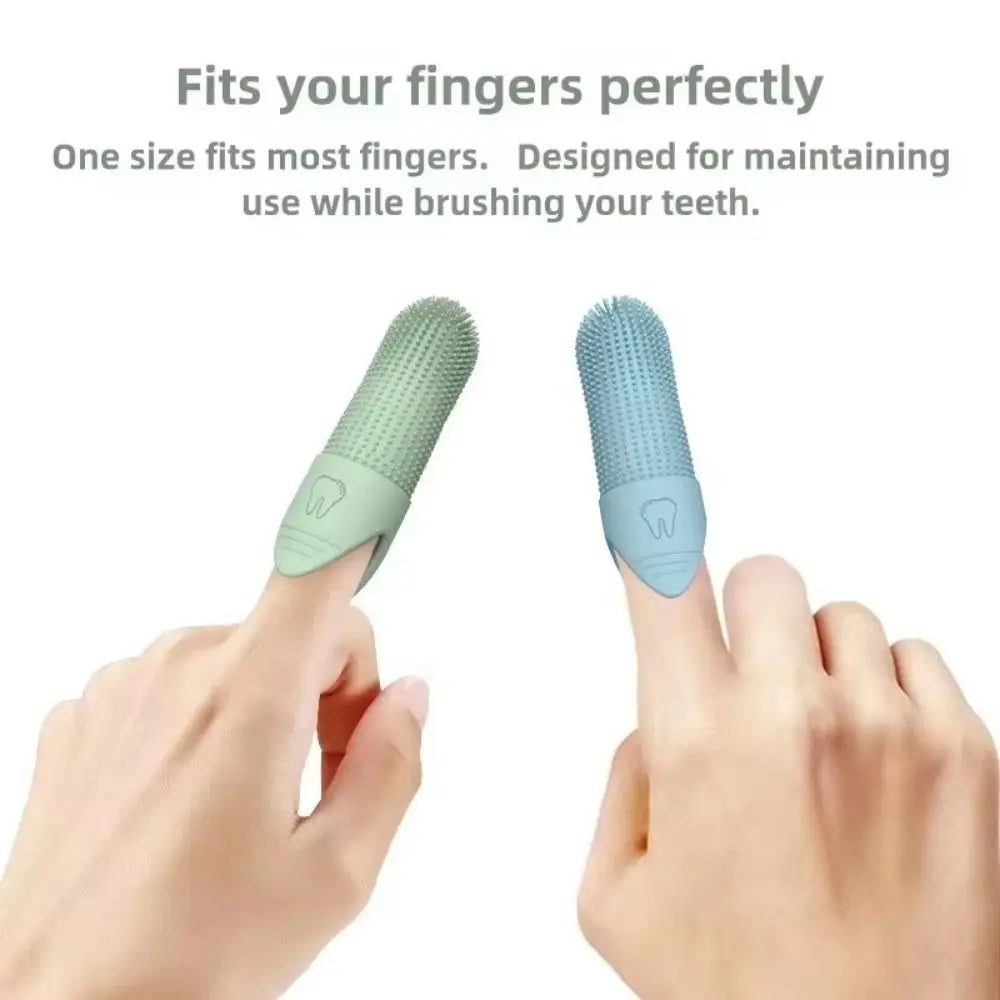 Dog Silicone Finger Toothbrush 360 Degree Dental Care Cats Pets