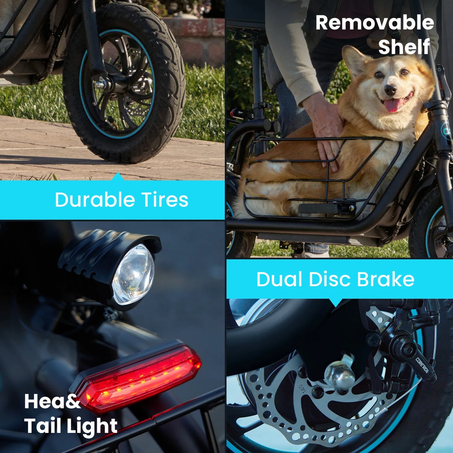 Gyroor Foldable Electric Scooter With Basket 20 Mile Range