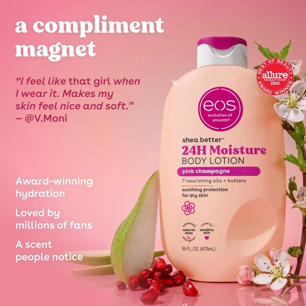 Pink Champagne Shea Butter Moisturizing Body Lotion For Dry Skin