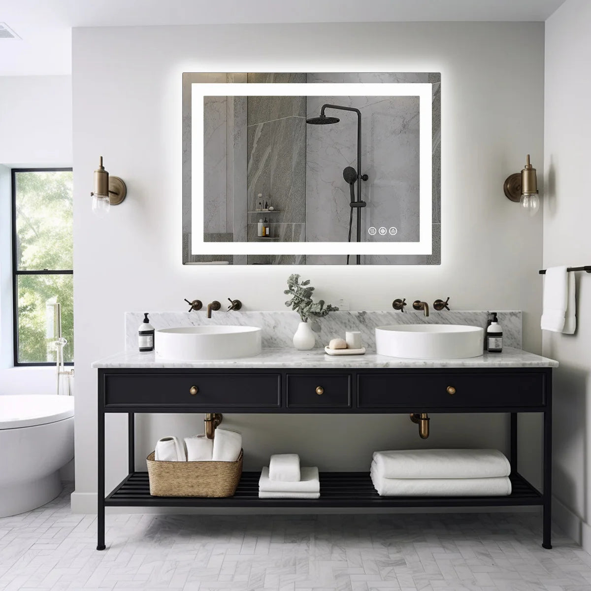 JHK LED Bathroom Vanity Mirror Featuring Backlight And Memory Function