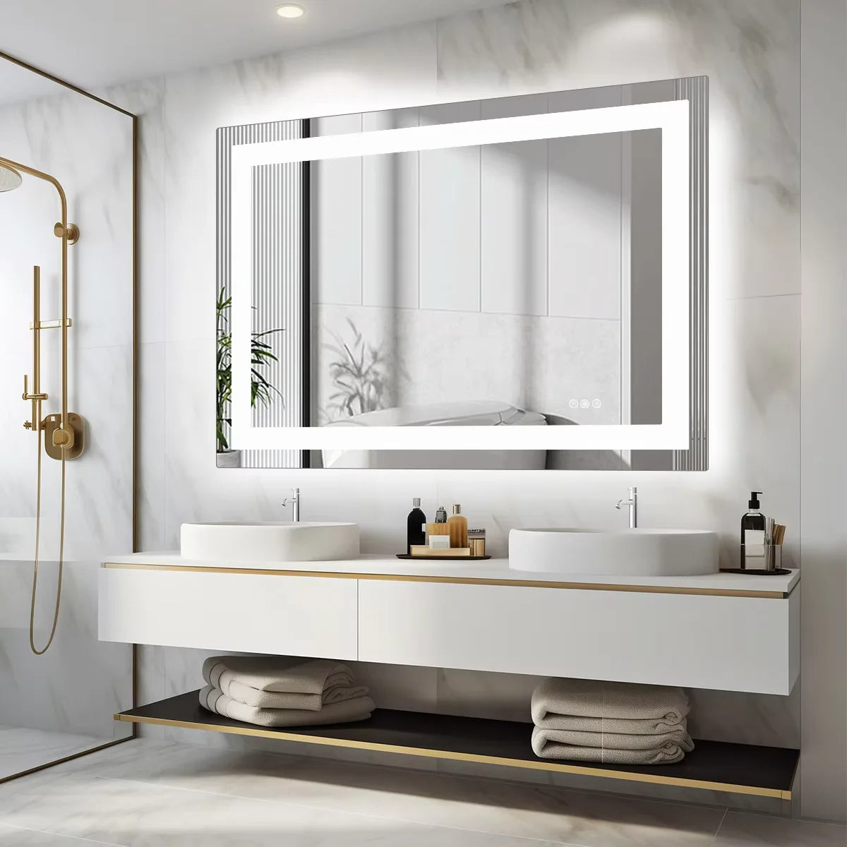 JHK LED Bathroom Vanity Mirror Featuring Backlight And Memory Function