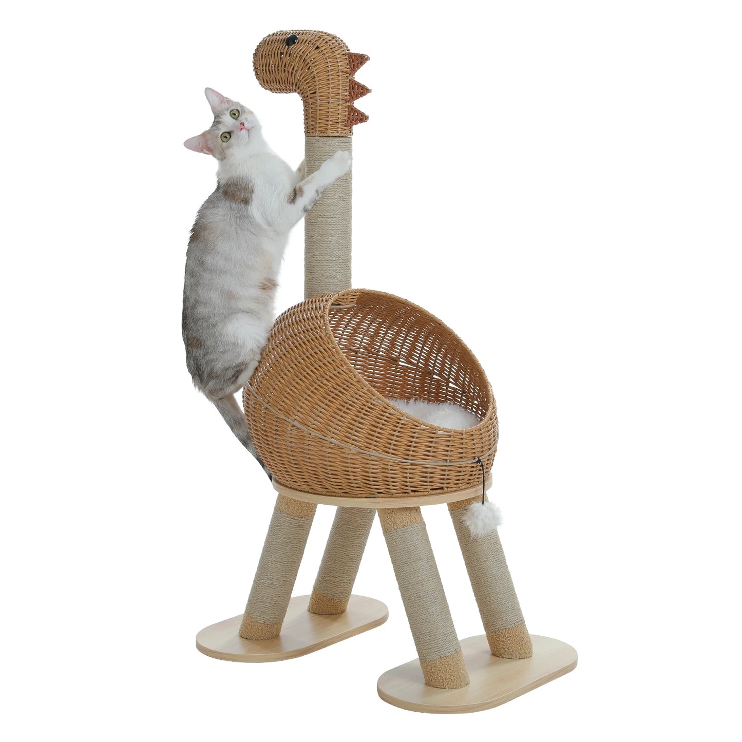 PAWZ Road Dinosaur Cat Tree Tower With Sisal Scratching Posts