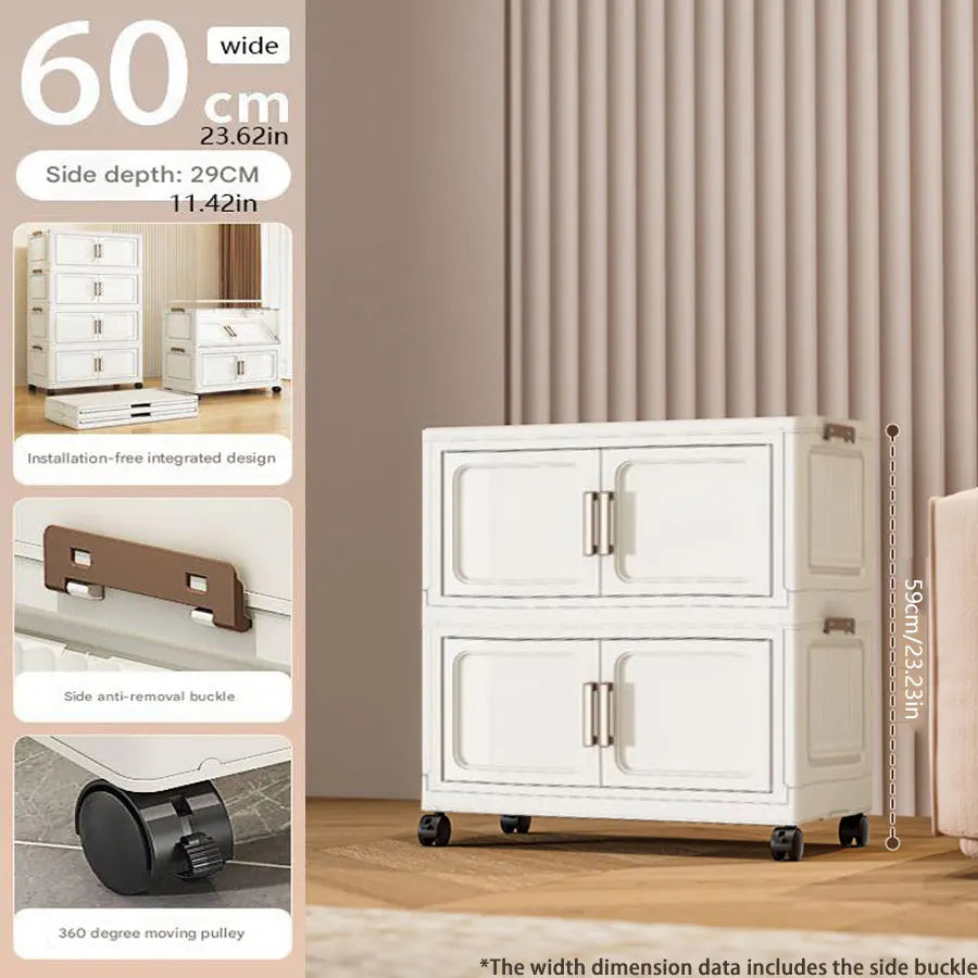 Adjustable Plastic Storage Cabinet For Home Kitchen Organization