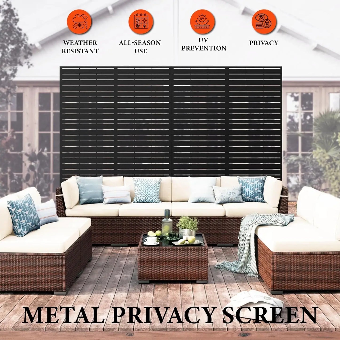 Twister CK Decorative Metal Garden Privacy Screen With Stand
