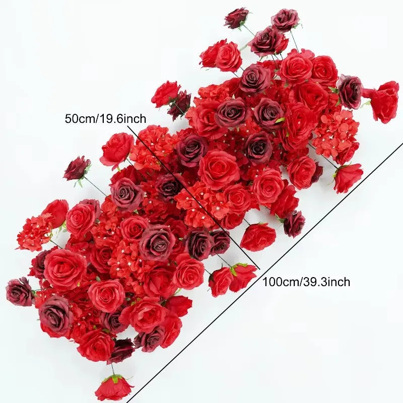 Angela Flower 5D Artificial Rose Heart Stand Wedding Backdrop